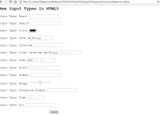 New Input Types In HTML5